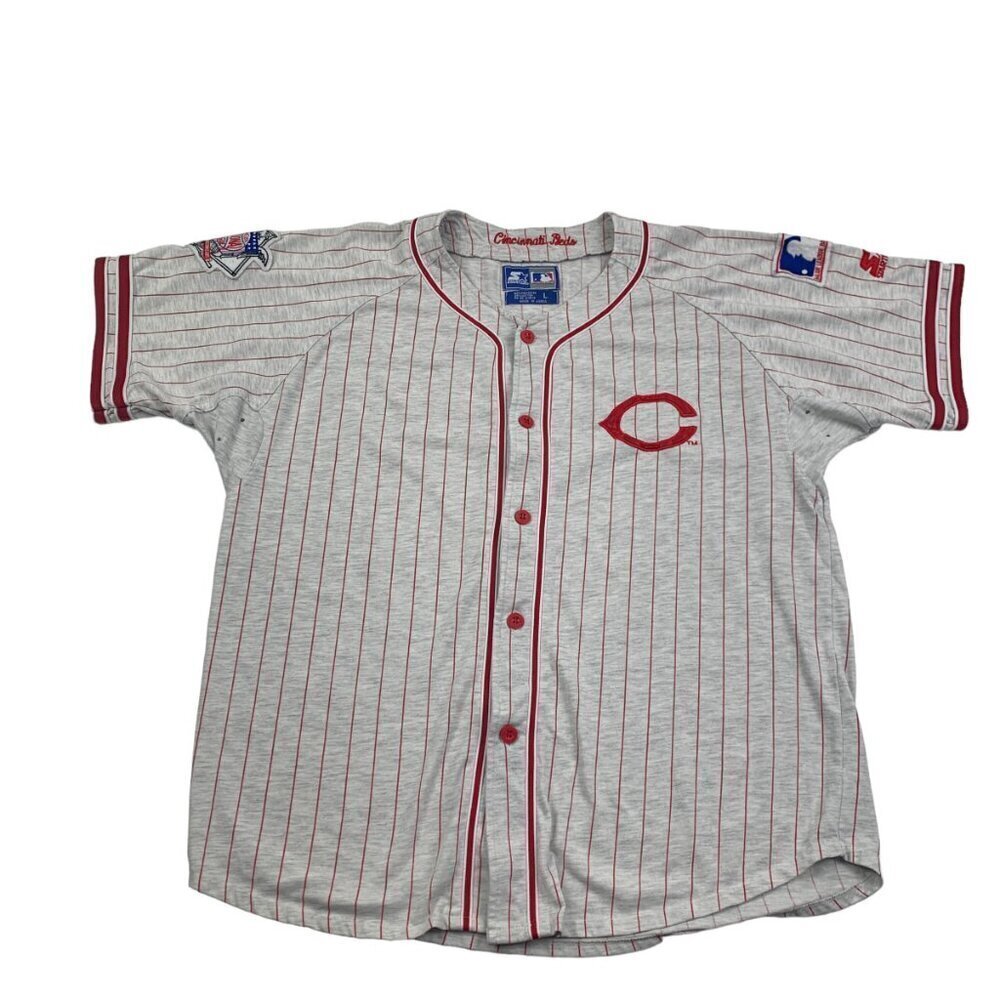 Starter Vintage Cincinnati Reds Cotton Blend Embroidered Jersey Men's Size Large